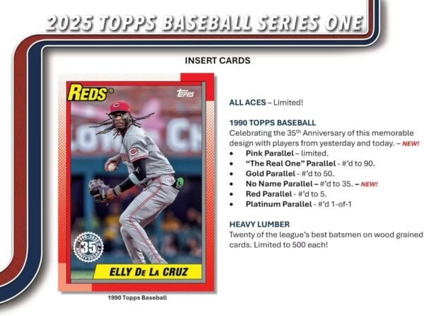 2025 Topps Series 1 Baseball Trading Card MLB Hobby 20 Pack Box (1 Autograph or Relic)
