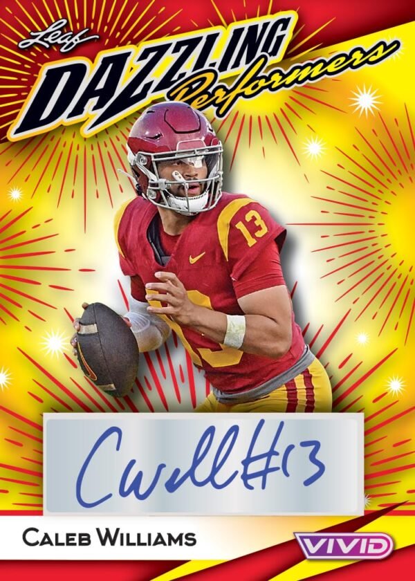 2024 Leaf Vivid Football Hobby Trading Card Box 5 Autographs