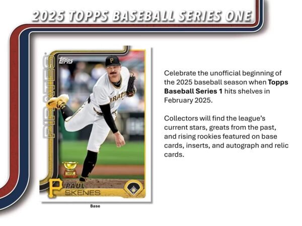 2025 Topps Series 1 Baseball Trading Card MLB Hobby 20 Pack Box (1 Autograph or Relic)
