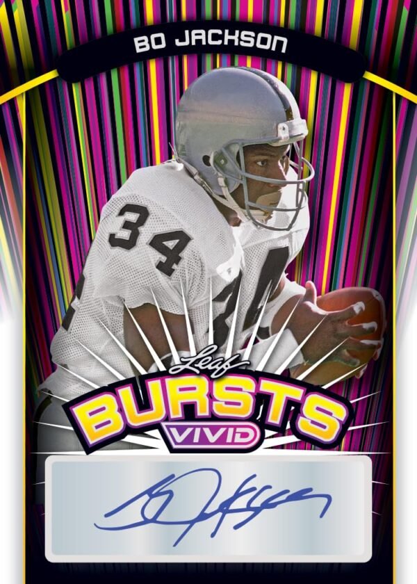 2024 Leaf Vivid Football Hobby Trading Card Box 5 Autographs